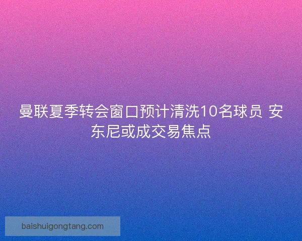 曼联夏季转会窗口预计清洗10名球员 安东尼或成交易焦点