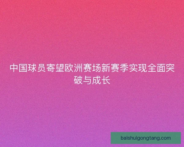 中国球员寄望欧洲赛场新赛季实现全面突破与成长